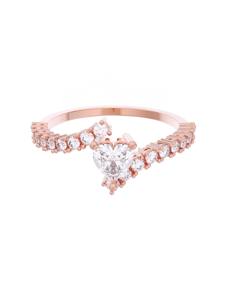 Anillo de Compromiso Eternidad de Oro 14k Zirconia Z8567-6