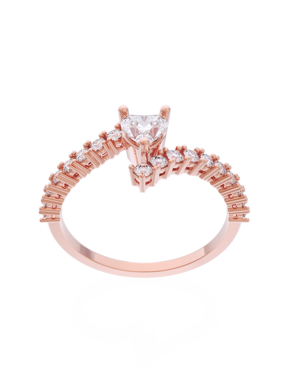 Anillo de Compromiso Eternidad de Oro 14k Zirconia Z8567-7