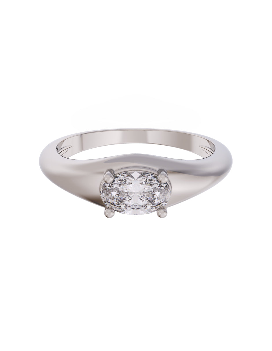Anillo de Compromiso Eternidad de Oro 14k Zirconia Z8568-3