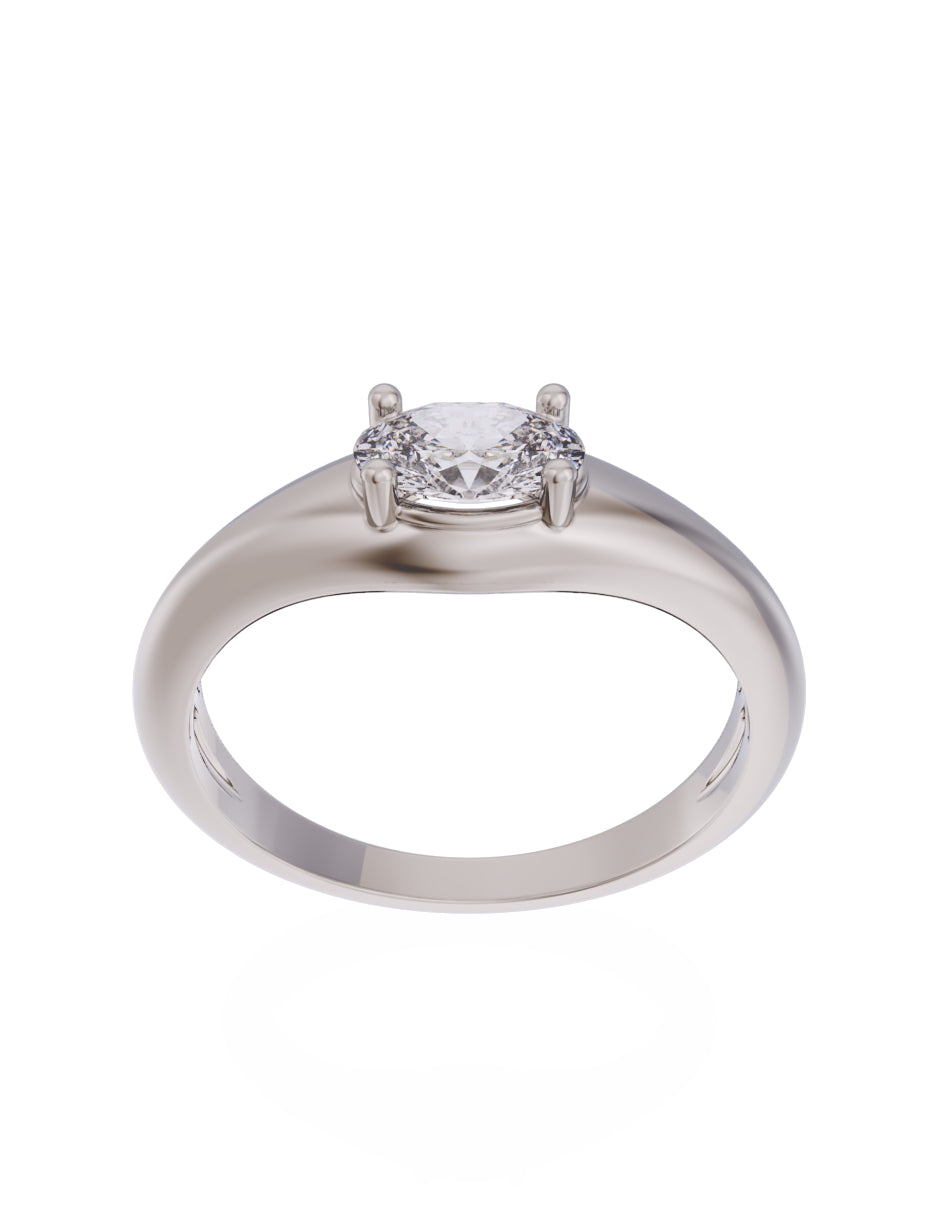 Anillo de Compromiso Eternidad de Oro 14k Zirconia Z8568-4
