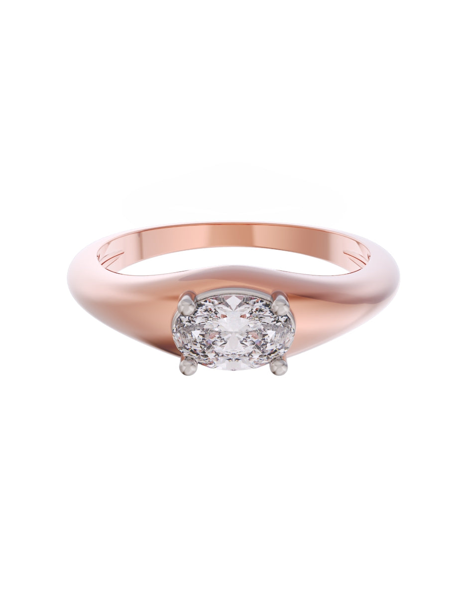 Anillo de Compromiso Eternidad de Oro 14k Zirconia Z8568-6