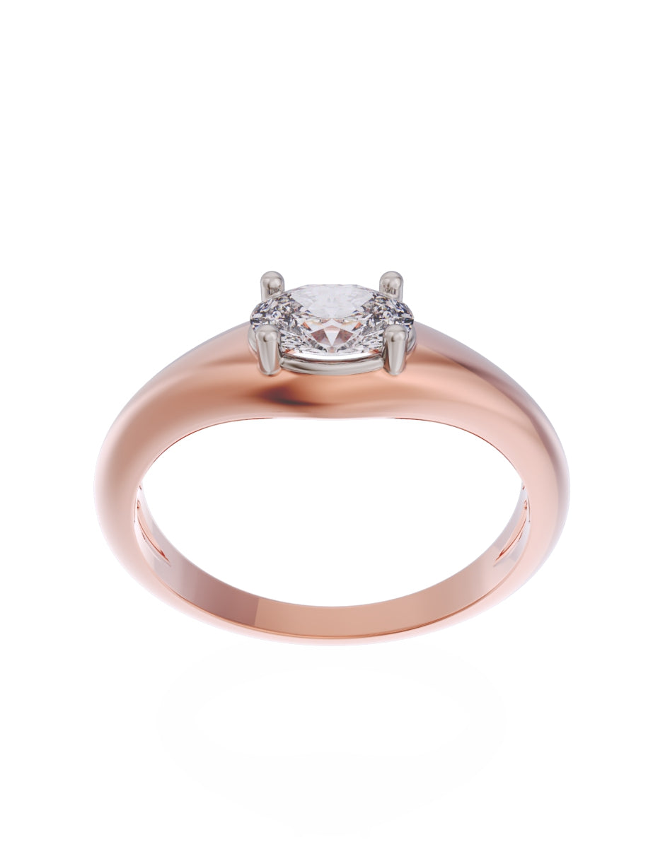 Anillo de Compromiso Eternidad de Oro 14k Zirconia Z8568-7