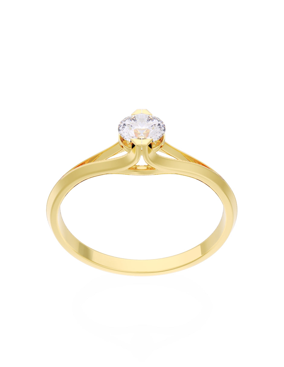 Anillo de Compromiso Eternidad de Oro 14k Zirconia Z8569-1
