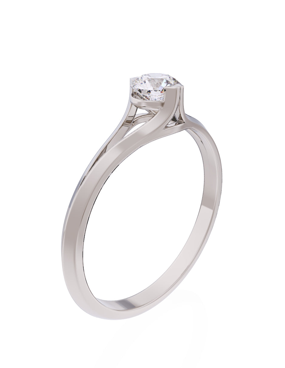 Anillo de Compromiso Eternidad de Oro 14k Zirconia Z8569-5