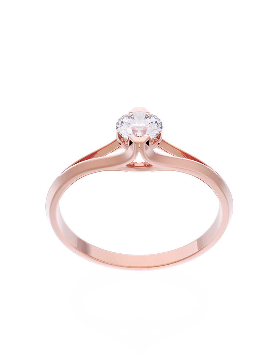 Anillo de Compromiso Eternidad de Oro 14k Zirconia Z8569-7