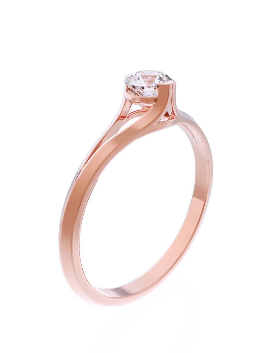 Anillo de Compromiso Eternidad de Oro 14k Zirconia Z8569-8