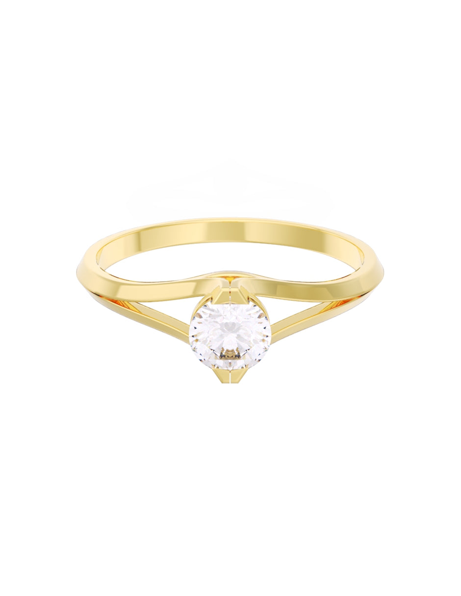 Anillo de Compromiso Eternidad de Oro 14k Zirconia Z8569