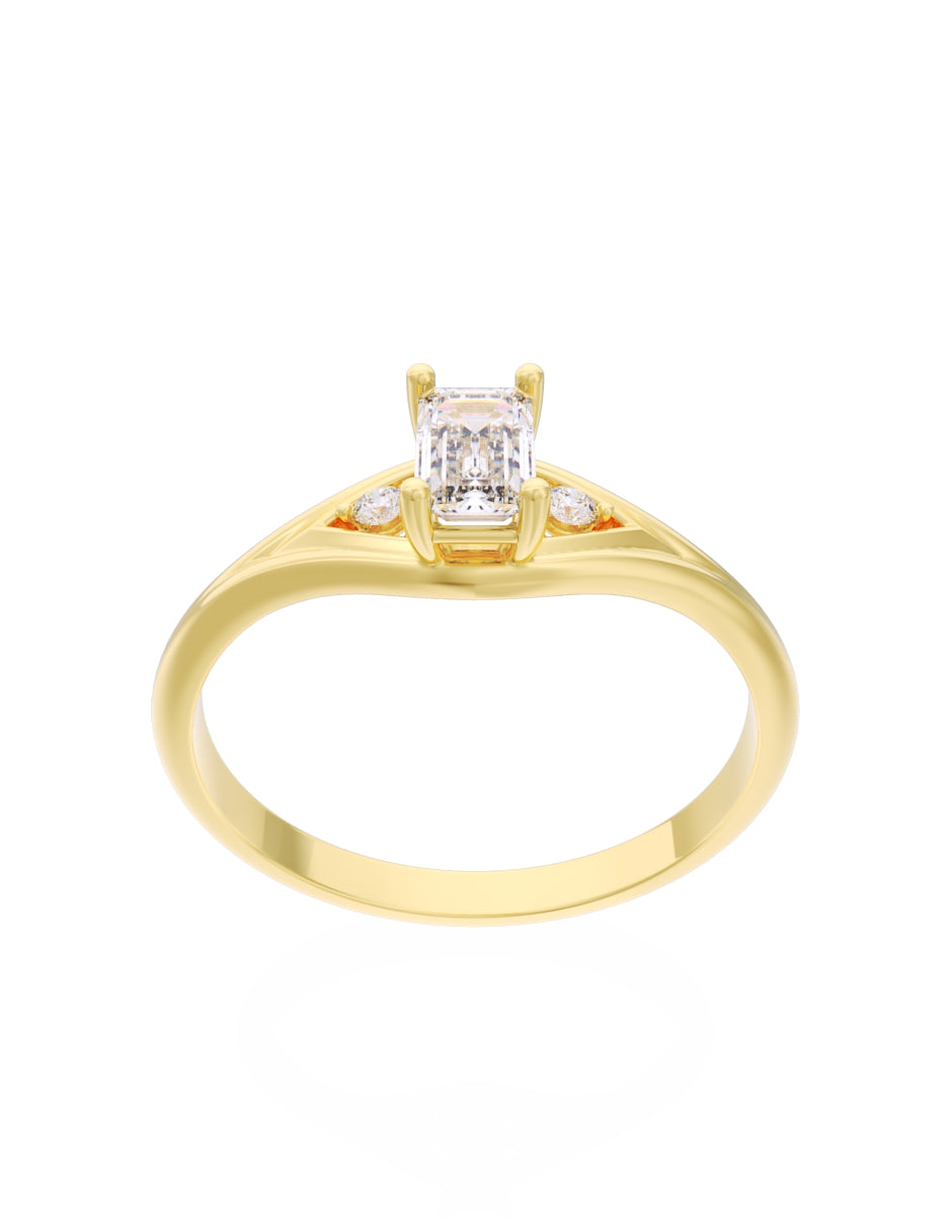 Anillo de Compromiso Eternidad de Oro 14k Zirconia Z8570-1