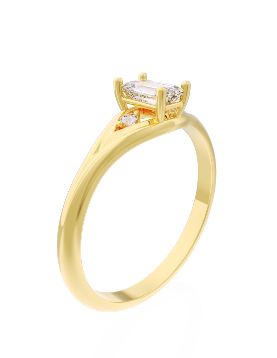Anillo de Compromiso Eternidad de Oro 14k Zirconia Z8570-3