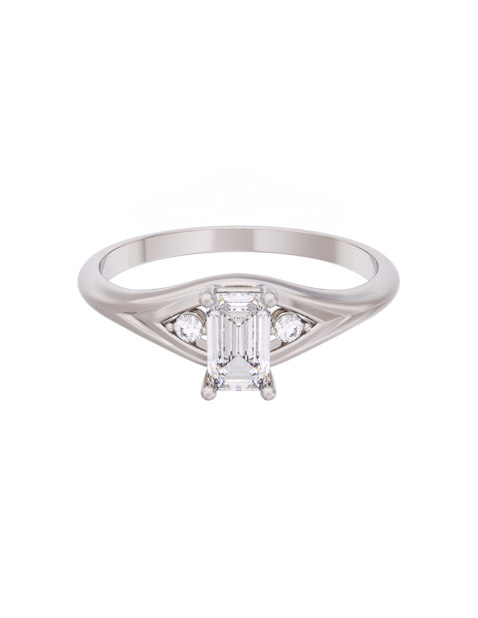 Anillo de Compromiso Eternidad de Oro 14k Zirconia Z8570-4