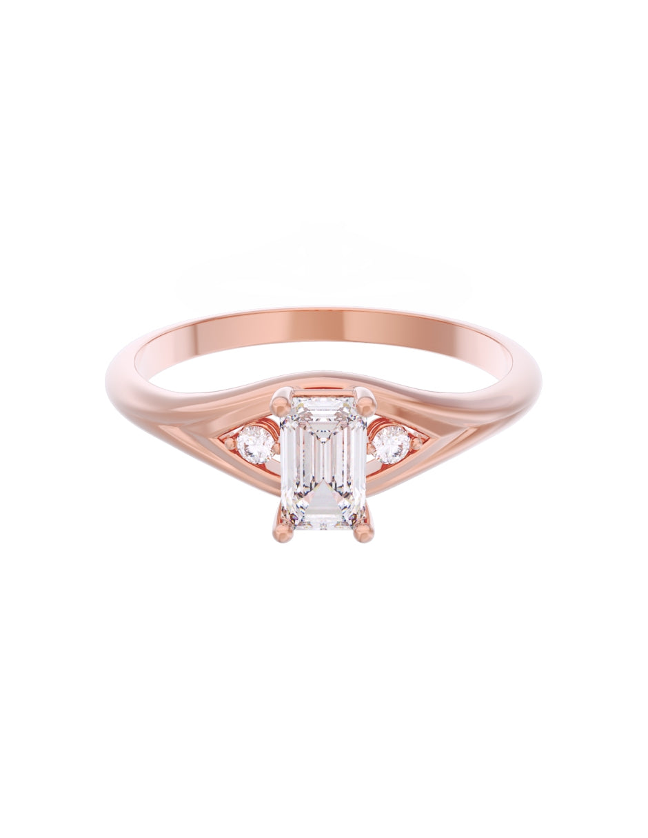 Anillo de Compromiso Eternidad de Oro 14k Zirconia Z8570-7