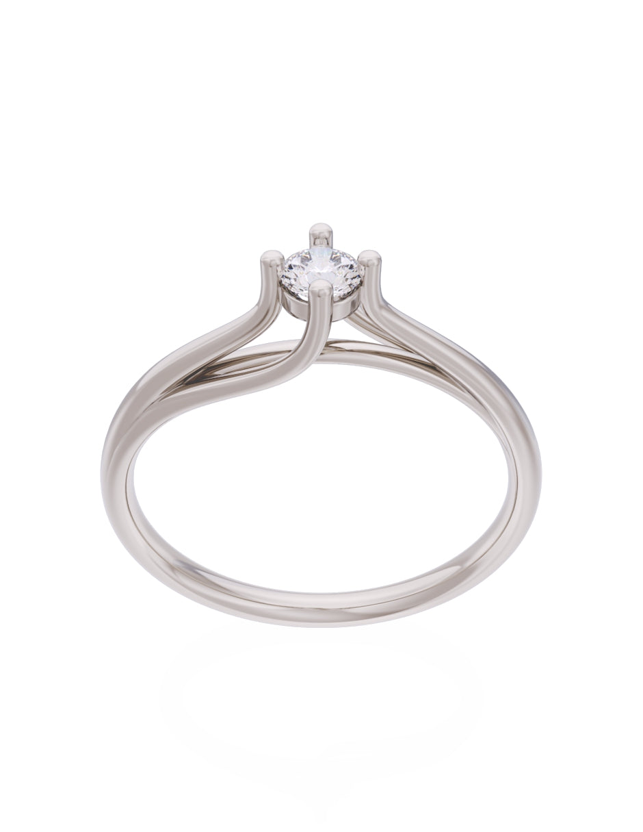 Anillo de Compromiso Eternidad de Oro 14k Zirconia Z8571-4