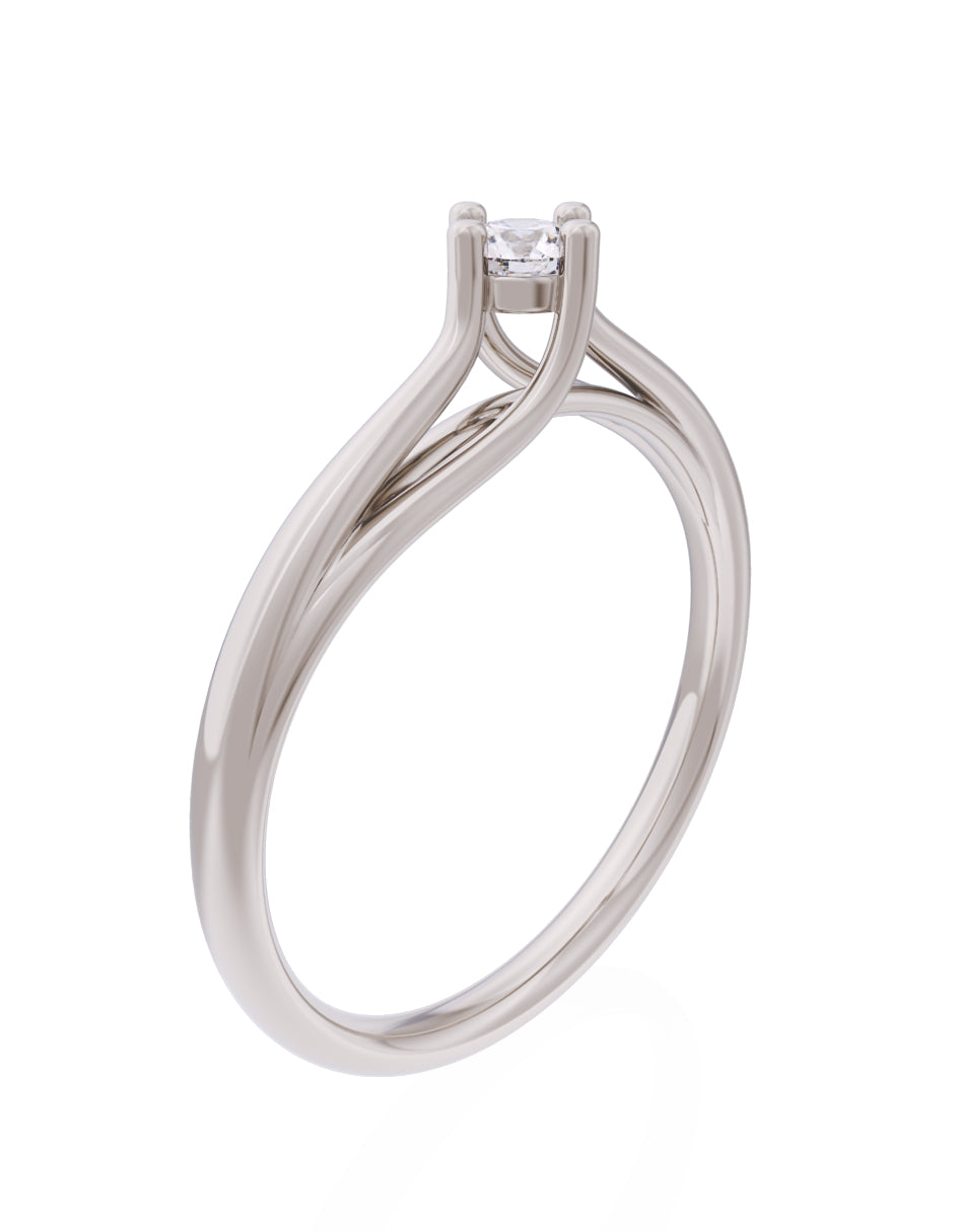 Anillo de Compromiso Eternidad de Oro 14k Zirconia Z8571-5