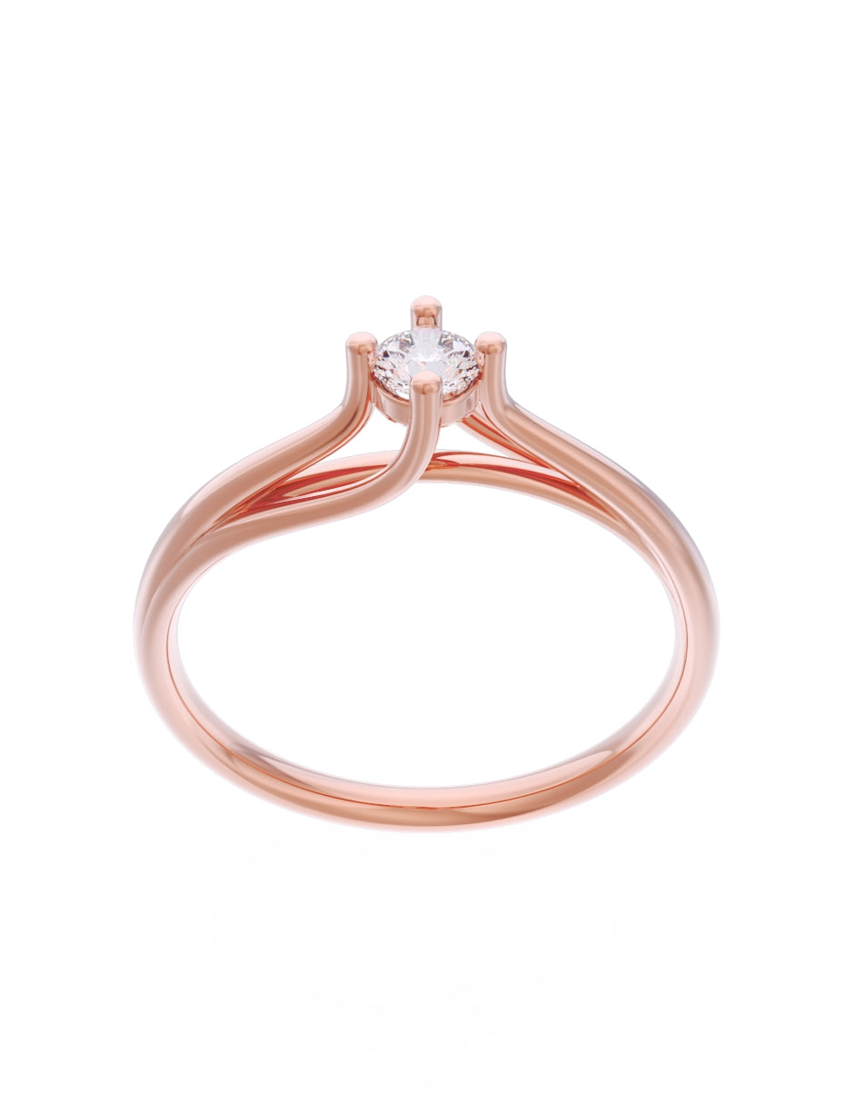 Anillo de Compromiso Eternidad de Oro 14k Zirconia Z8571-7