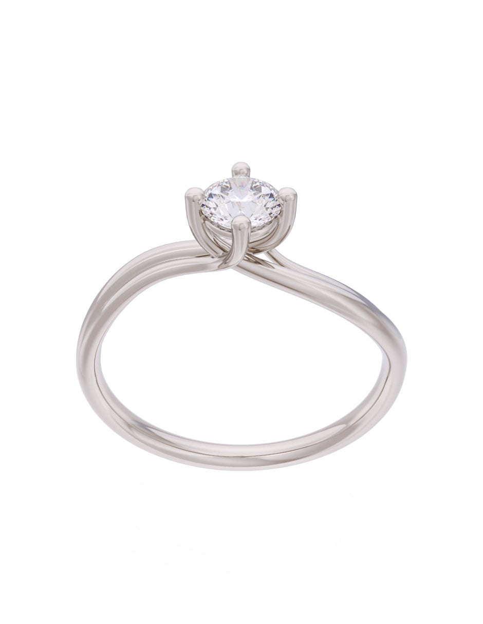 Anillo de Compromiso Eternidad de Oro 14k Zirconia Z8572-4