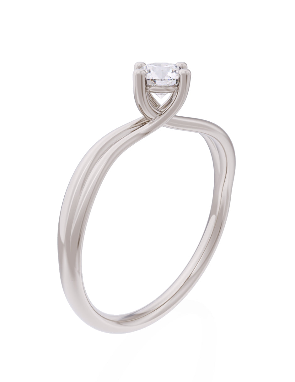Anillo de Compromiso Eternidad de Oro 14k Zirconia Z8572-5
