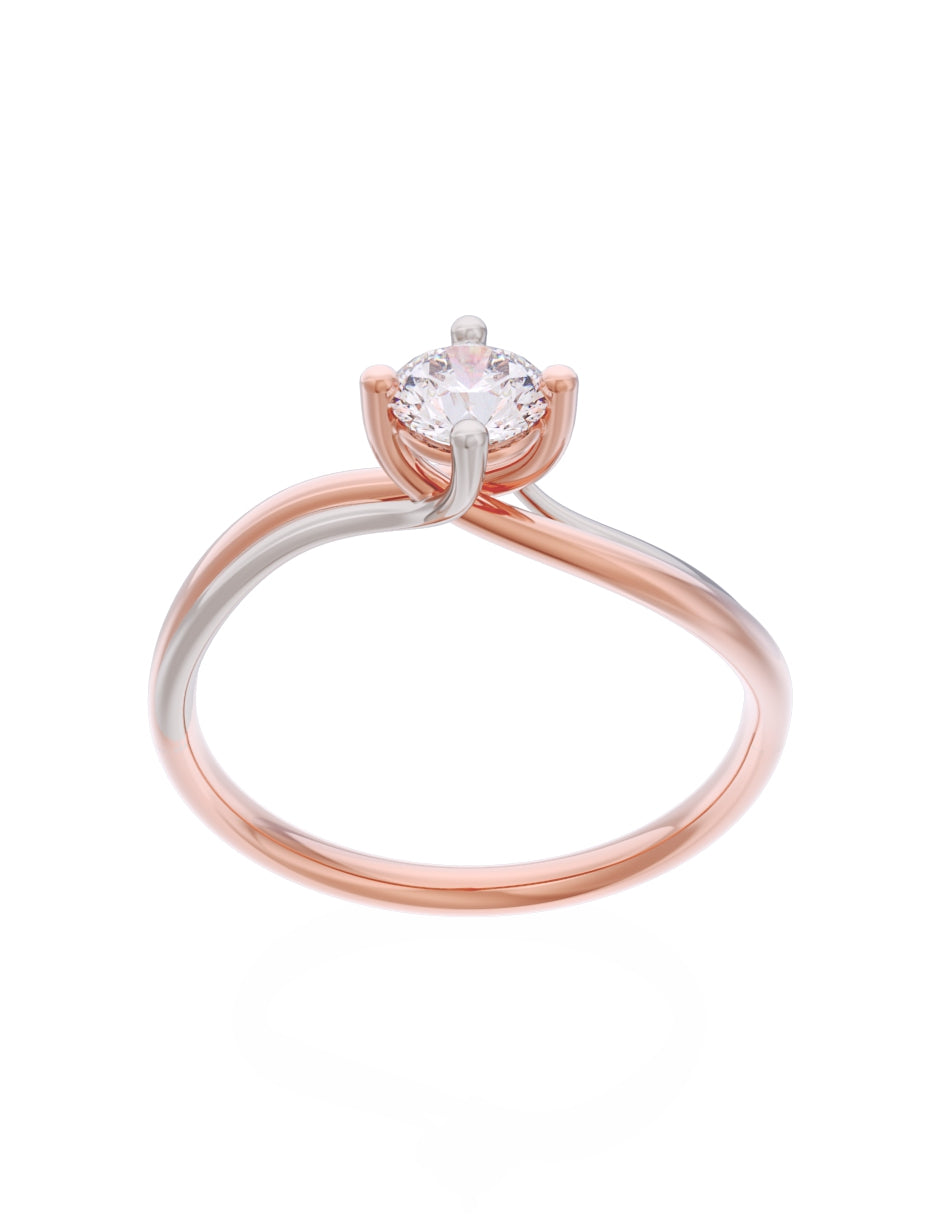 Anillo de Compromiso Eternidad de Oro 14k Zirconia Z8572-7