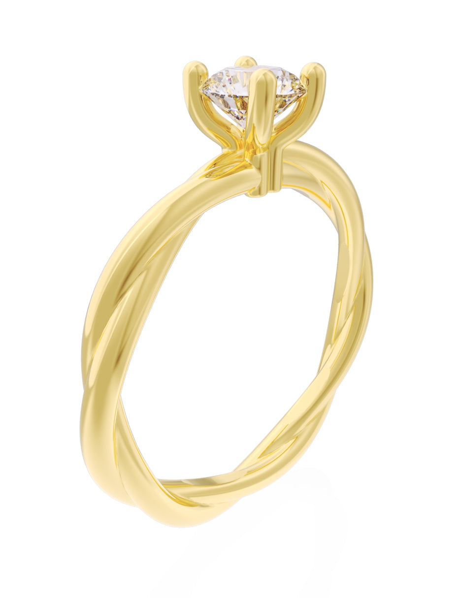 Anillo de Compromiso Eternidad de Oro 14k Zirconia Z8573-2