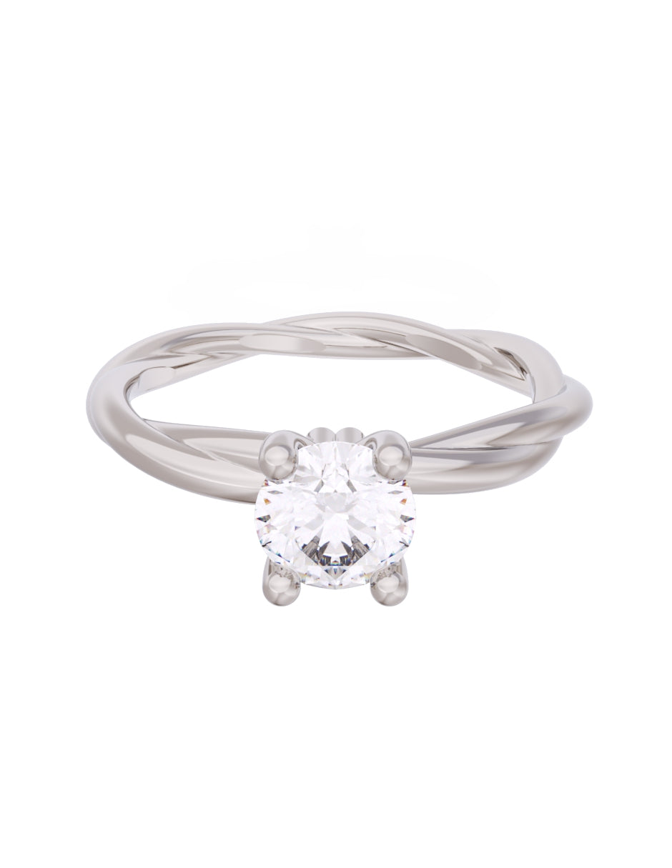 Anillo de Compromiso Eternidad de Oro 14k Zirconia Z8573-3