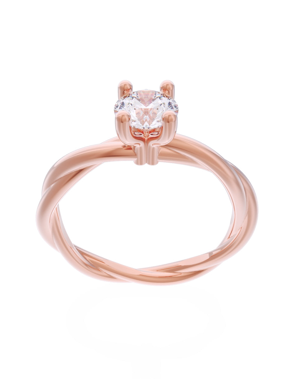 Anillo de Compromiso Eternidad de Oro 14k Zirconia Z8573-7