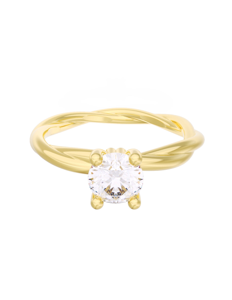 Anillo de Compromiso Eternidad de Oro 14k Zirconia Z8573