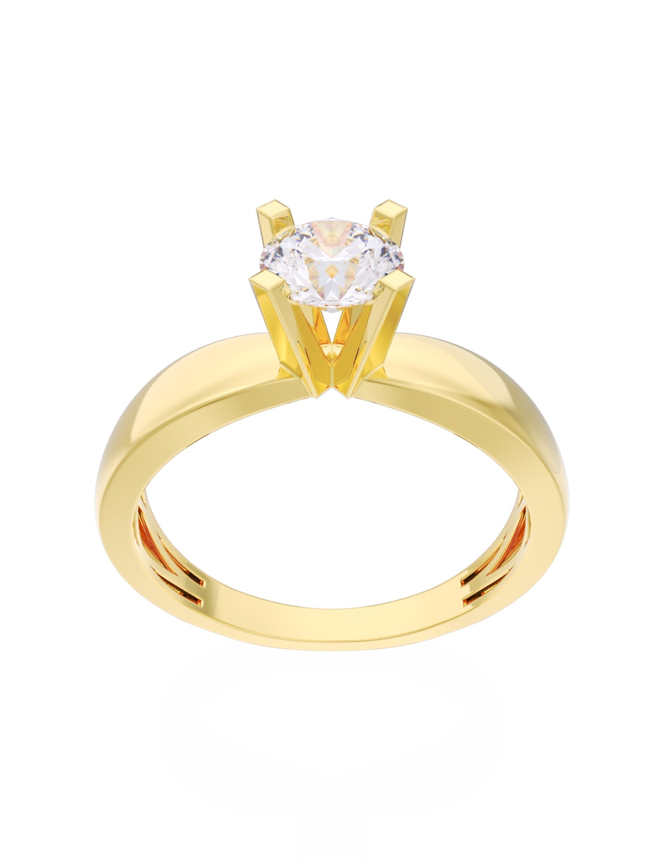 Anillo de Compromiso Eternidad de Oro 14k Zirconia Z8574-1
