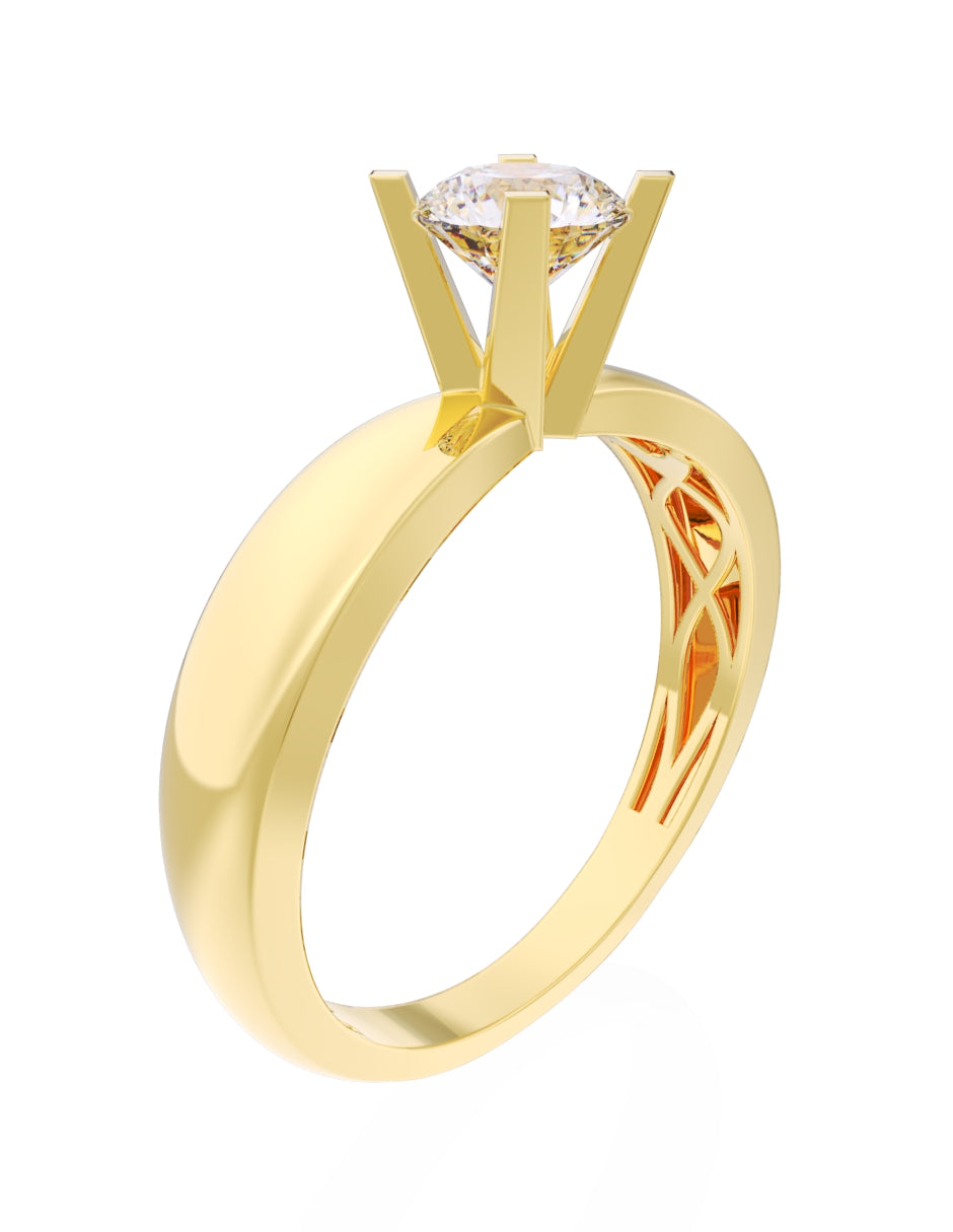 Anillo de Compromiso Eternidad de Oro 14k Zirconia Z8574-2