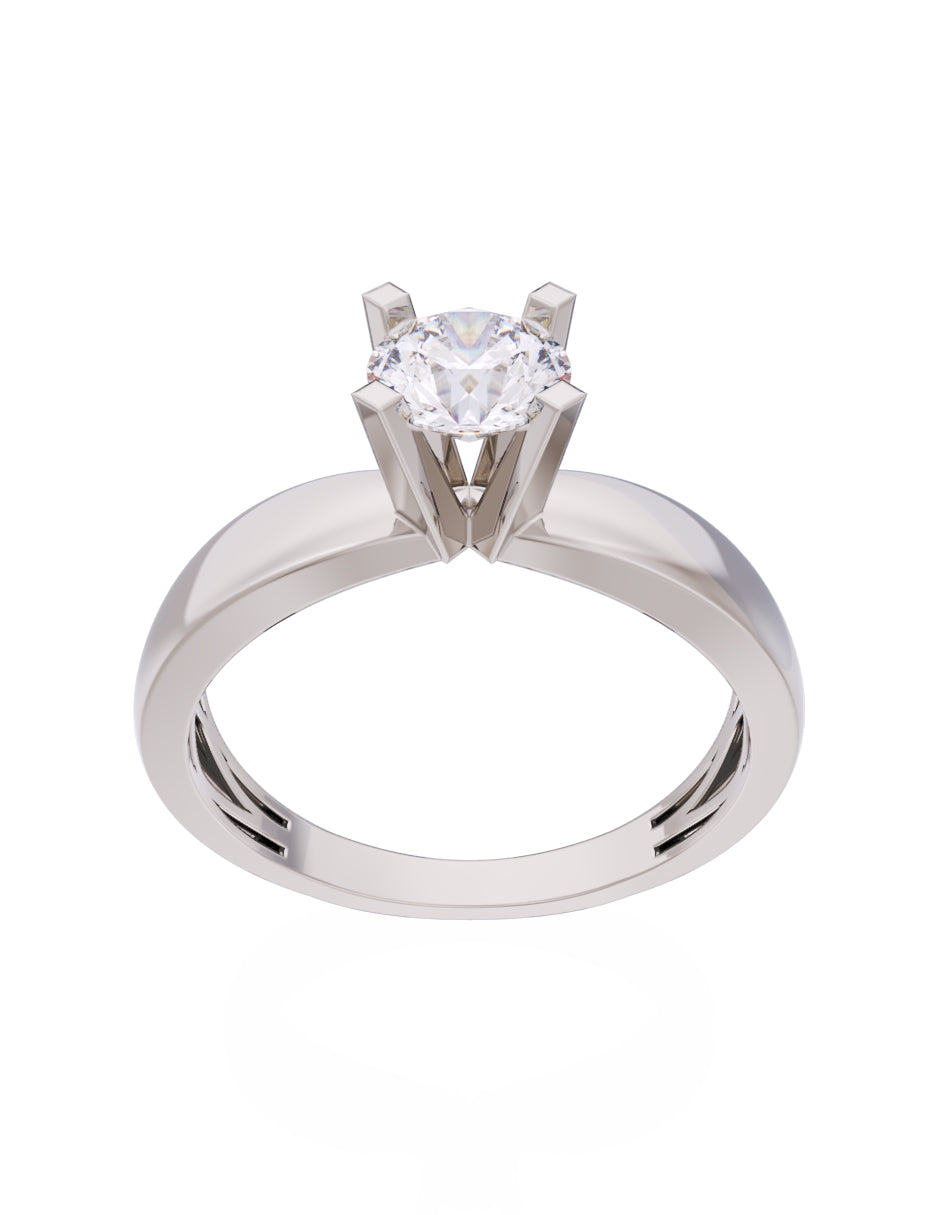 Anillo de Compromiso Eternidad de Oro 14k Zirconia Z8574-4