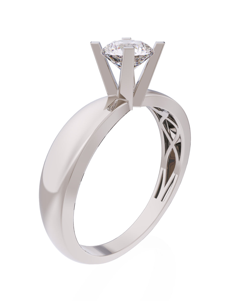 Anillo de Compromiso Eternidad de Oro 14k Zirconia Z8574-5