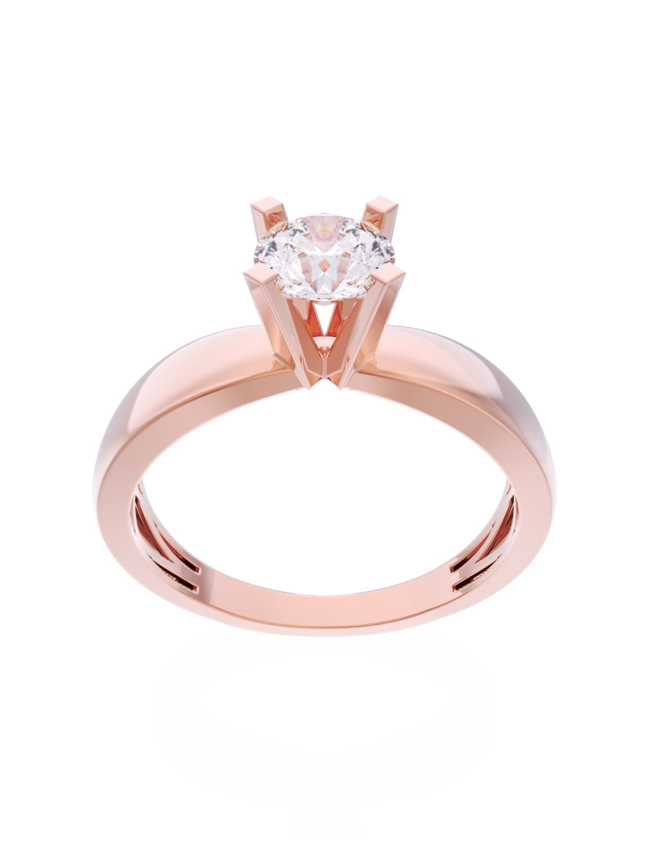 Anillo de Compromiso Eternidad de Oro 14k Zirconia Z8574-07