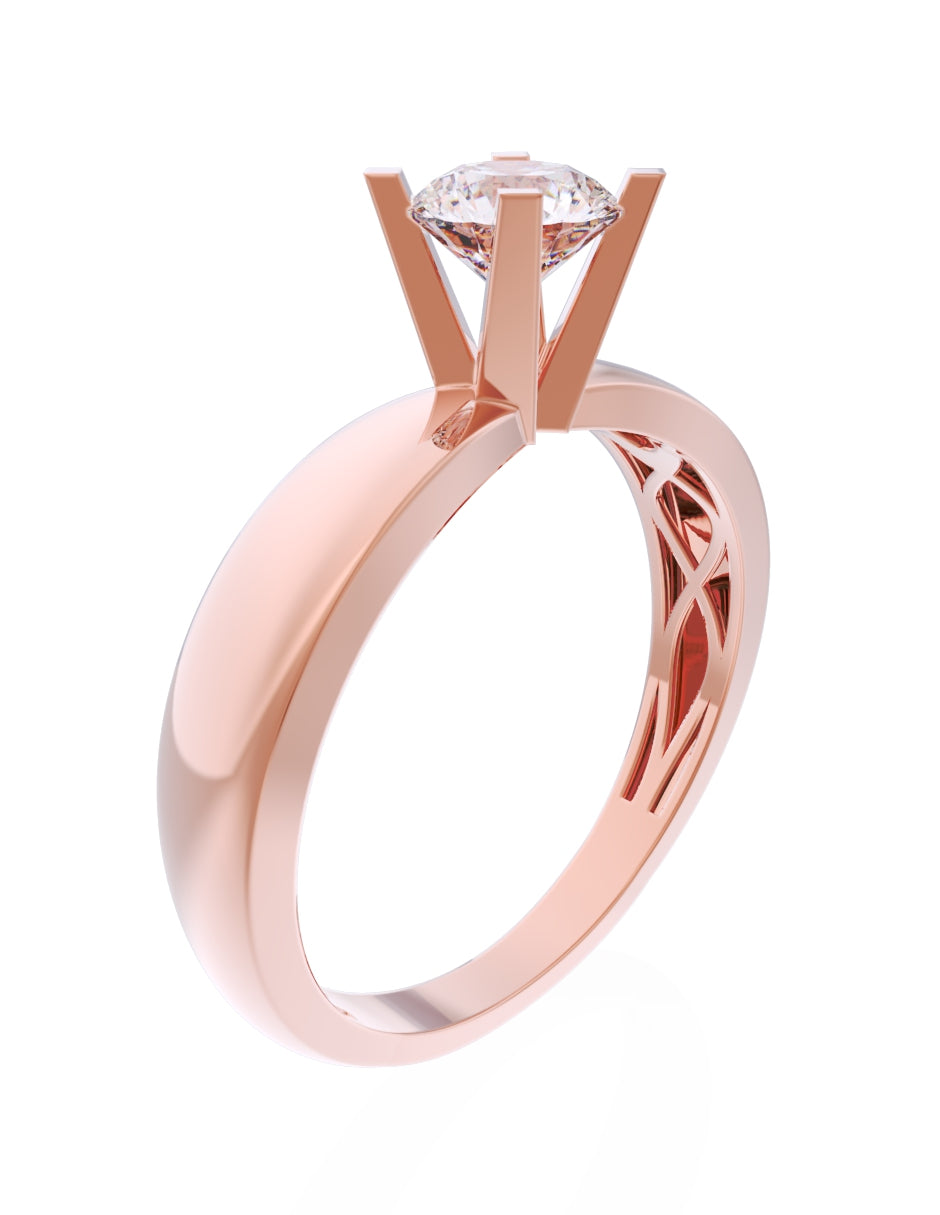 Anillo de Compromiso Eternidad de Oro 14k Zirconia Z8574-8