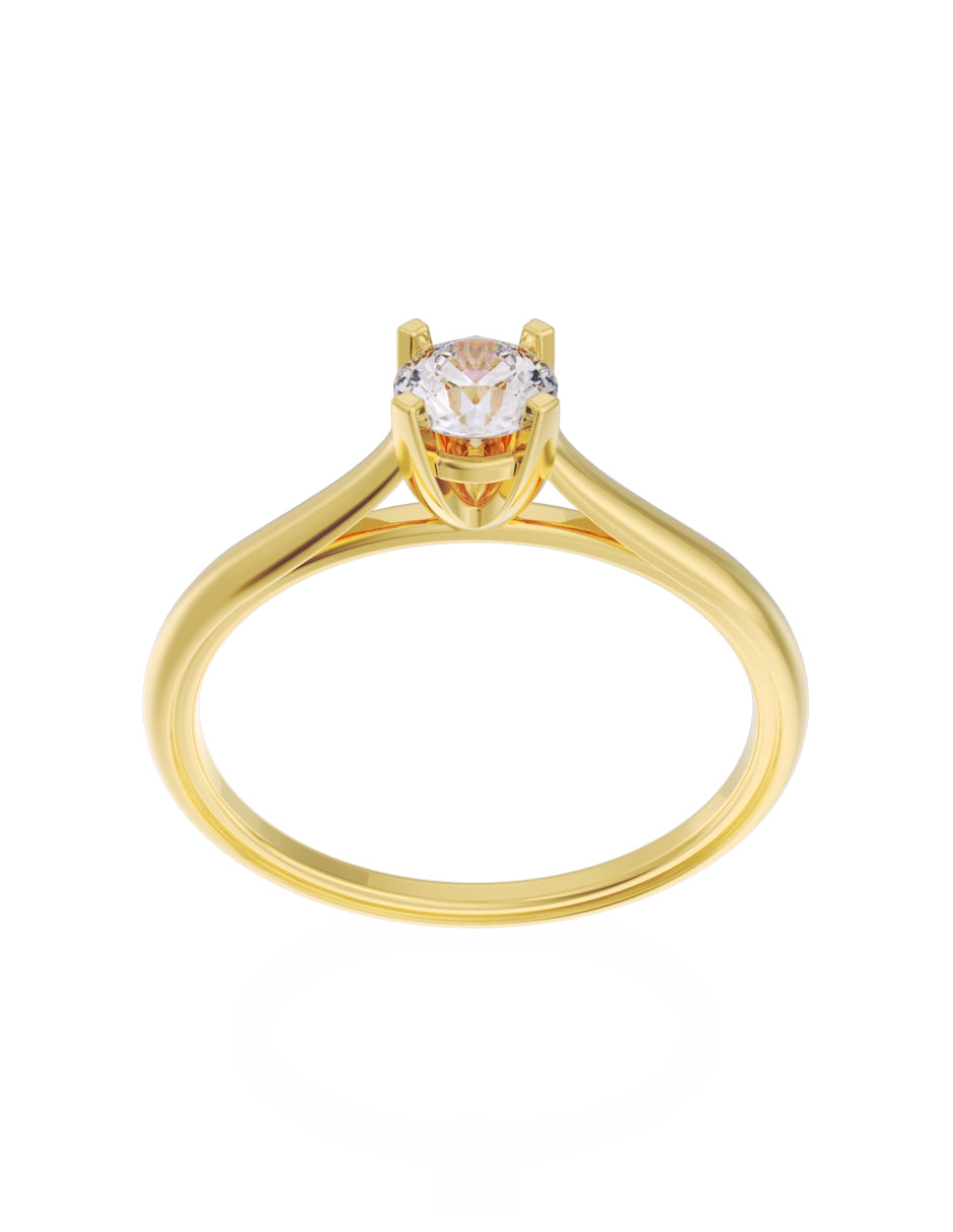 Anillo de Compromiso Eternidad de Oro 14k Zirconia Z8575-1