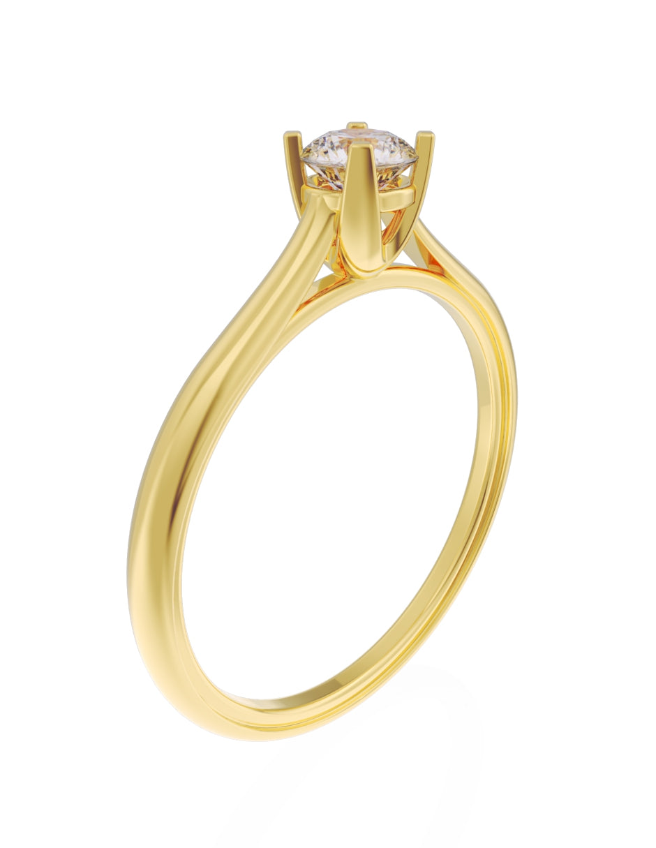 Anillo de Compromiso Eternidad de Oro 14k Zirconia Z8575-2