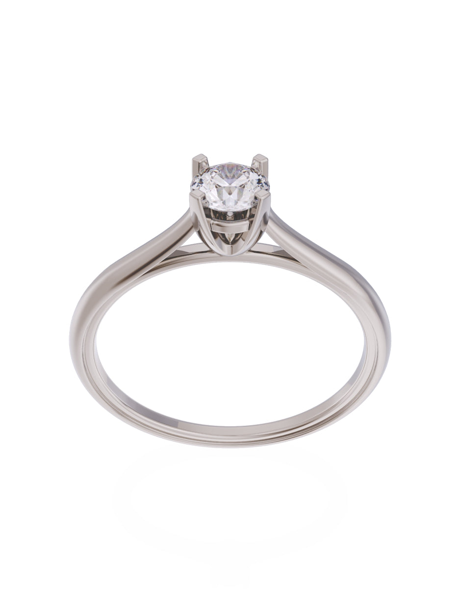 Anillo de Compromiso Eternidad de Oro 14k Zirconia Z8575-4