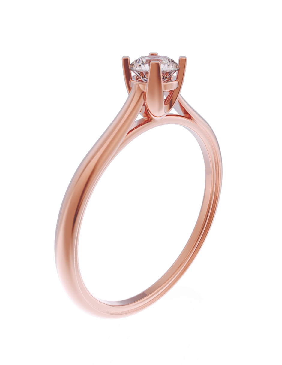 Anillo de Compromiso Eternidad de Oro 14k Zirconia Z8575-8