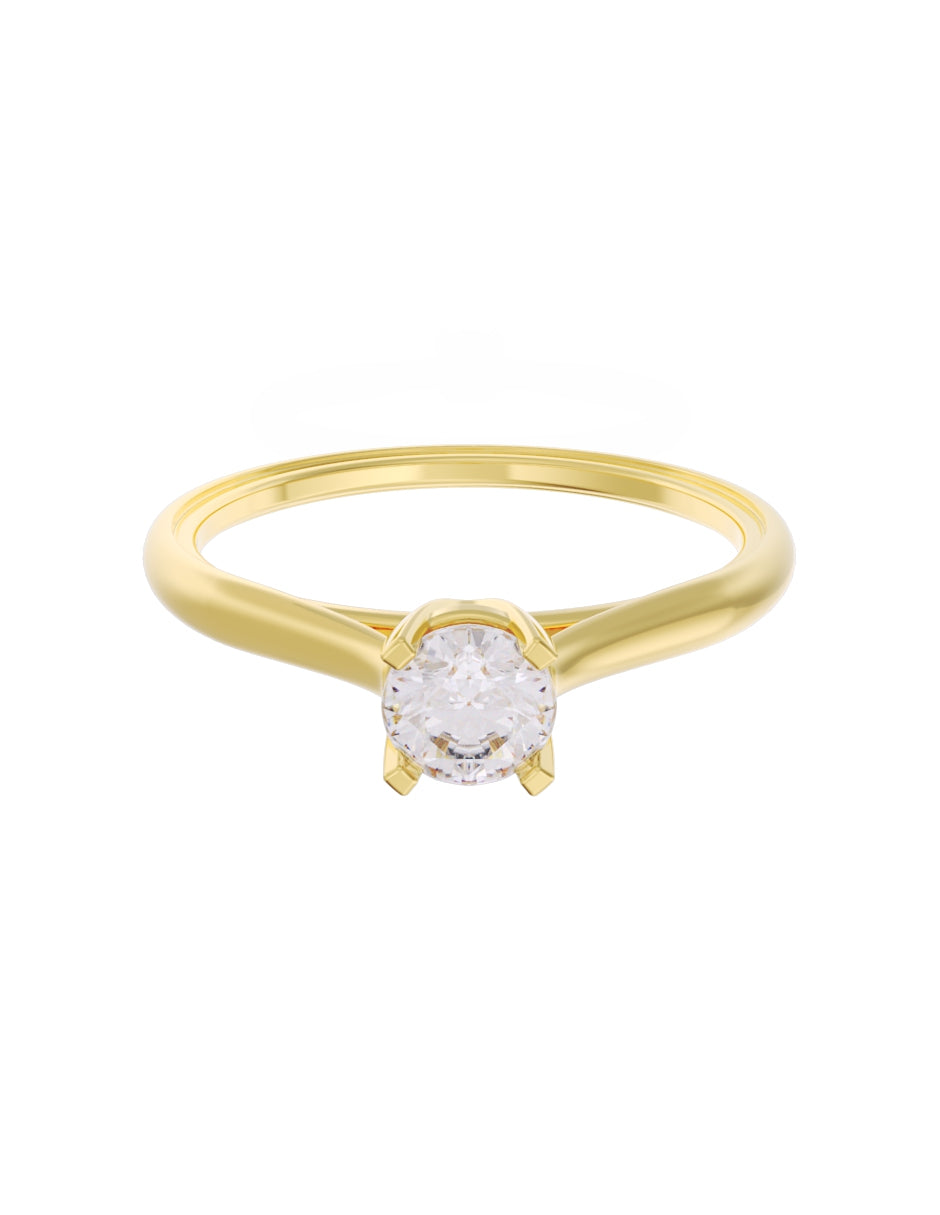 Anillo de Compromiso Eternidad de Oro 14k Zirconia Z8575