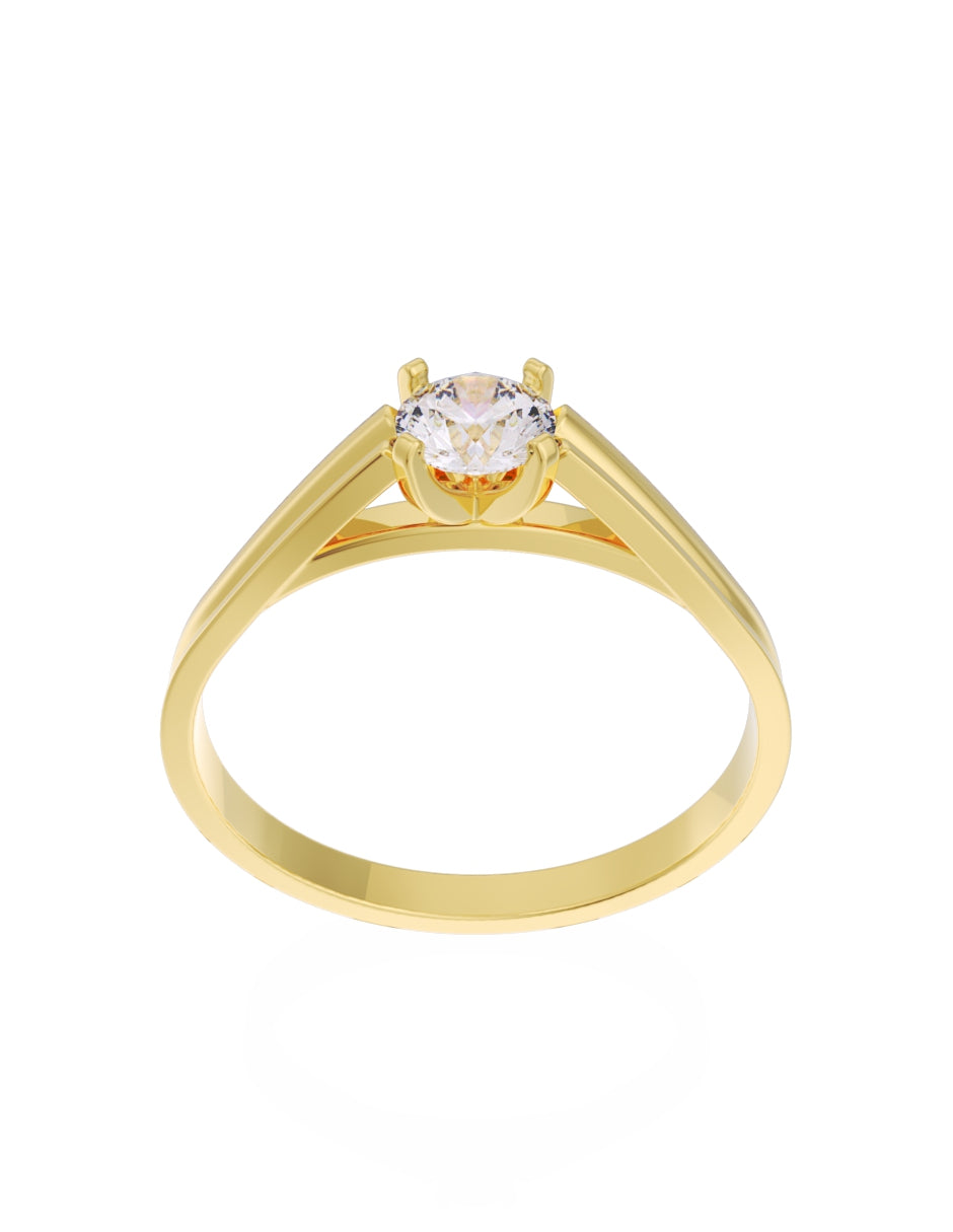 Anillo de Compromiso Eternidad de Oro 14k Zirconia Z8576-1