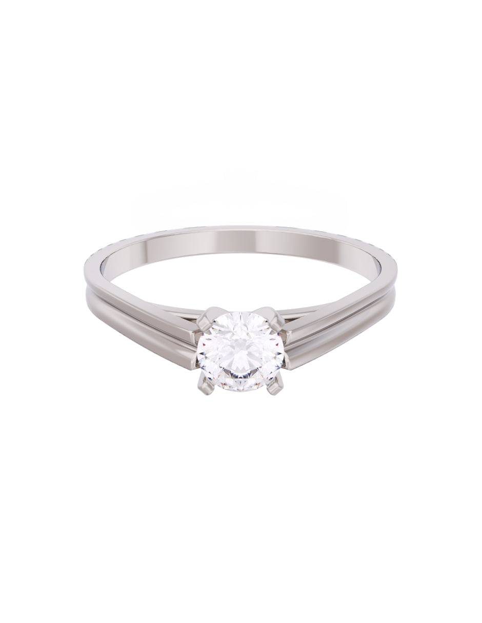 Anillo de Compromiso Eternidad de Oro 14k Zirconia Z8576-3