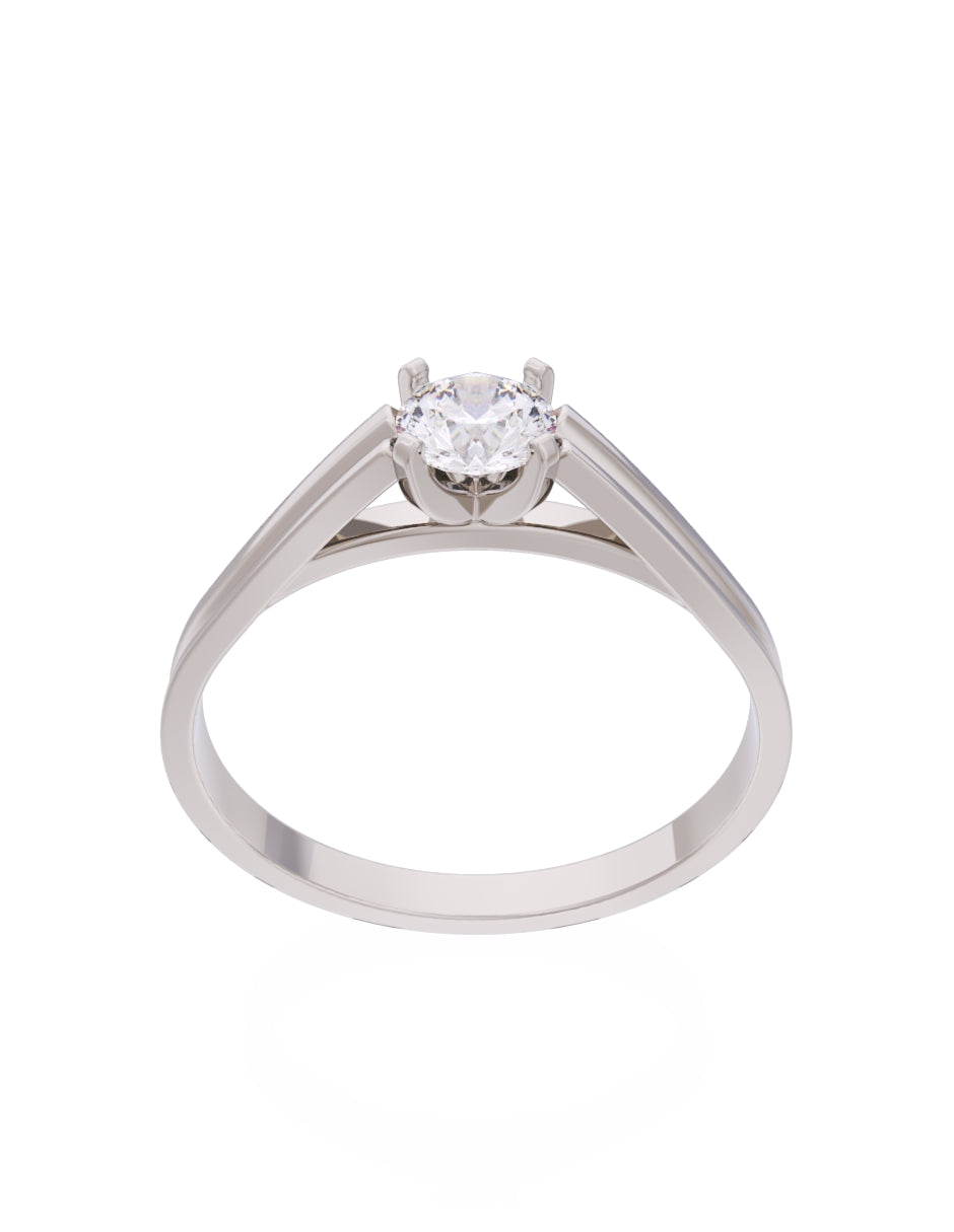 Anillo de Compromiso Eternidad de Oro 14k Zirconia Z8576-4