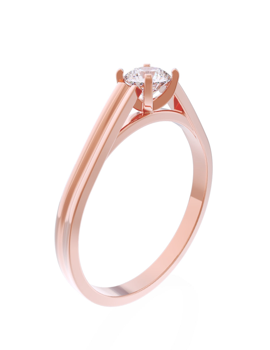 Anillo de Compromiso Eternidad de Oro 14k Zirconia Z8576-8