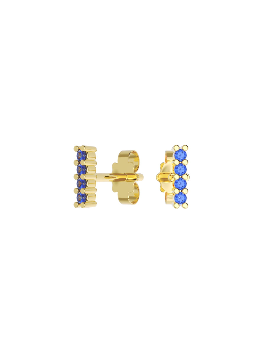 Arete de Oro 14k con acabado pulido con Zirconia (Z4935-E)