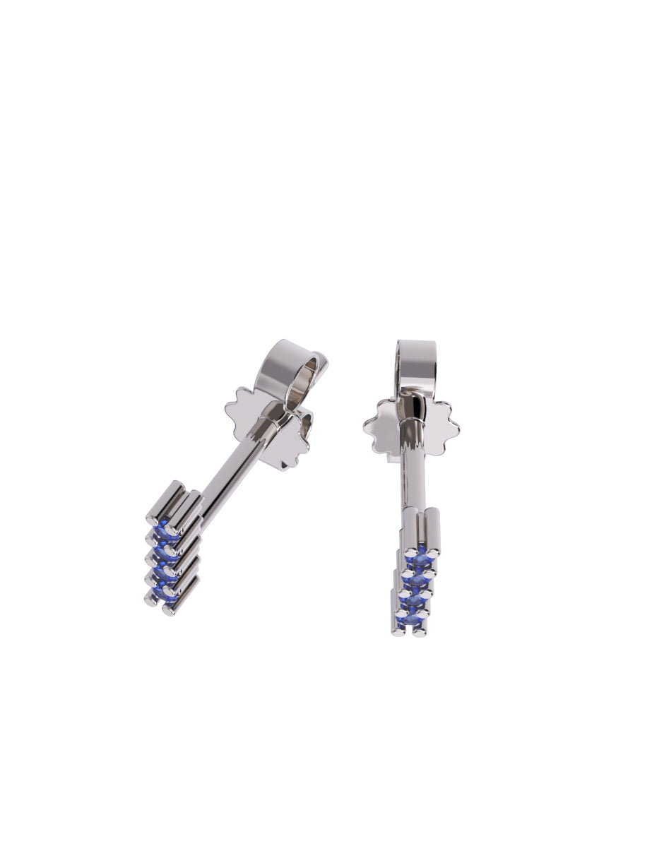 Arete de Oro 14k con acabado pulido con Zirconia (Z4935-E)-4