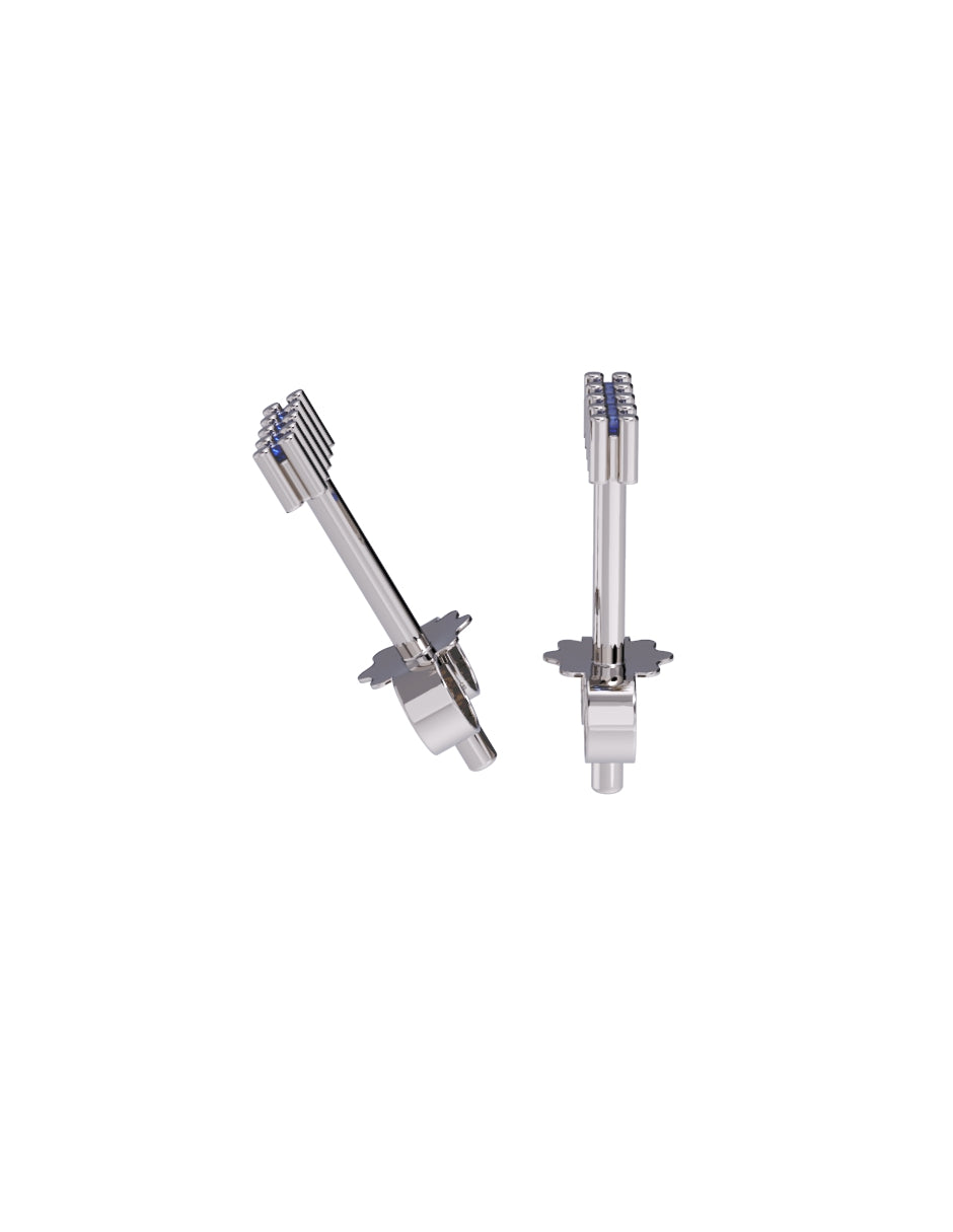 Arete de Oro 14k con acabado pulido con Zirconia (Z4935-E)5