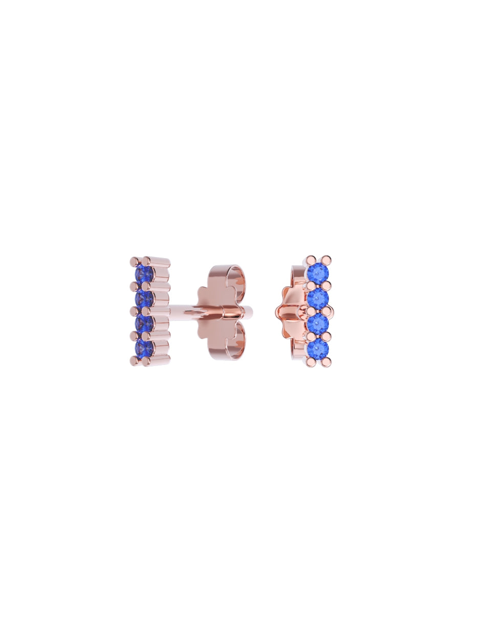 Arete de Oro 14k con acabado pulido con Zirconia (Z4935-E)-6