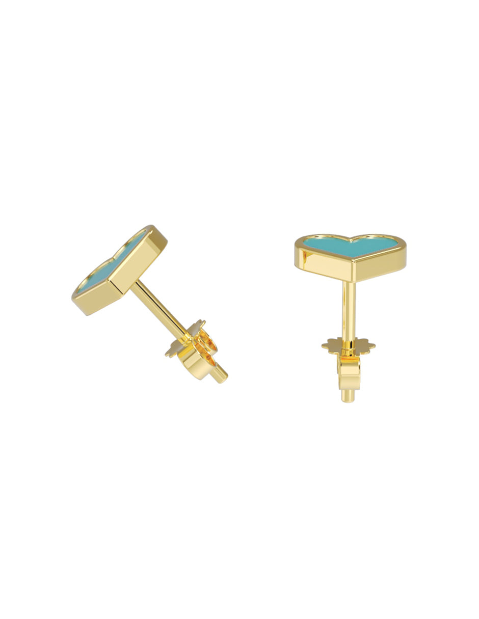 Aretes de Oro 14k con acabado esmaltado (A4905-E)-1