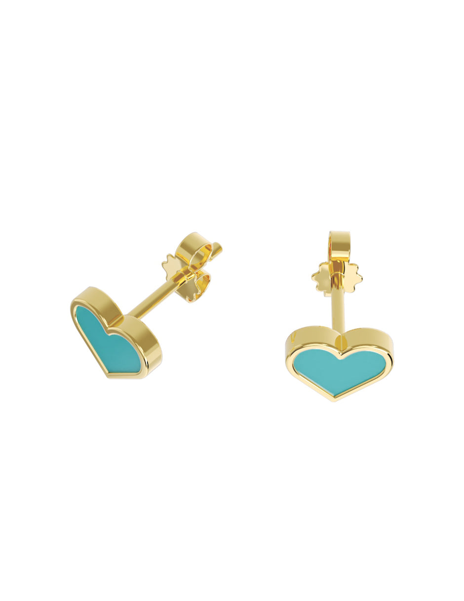 Aretes de Oro 14k con acabado esmaltado (A4905-E)-2