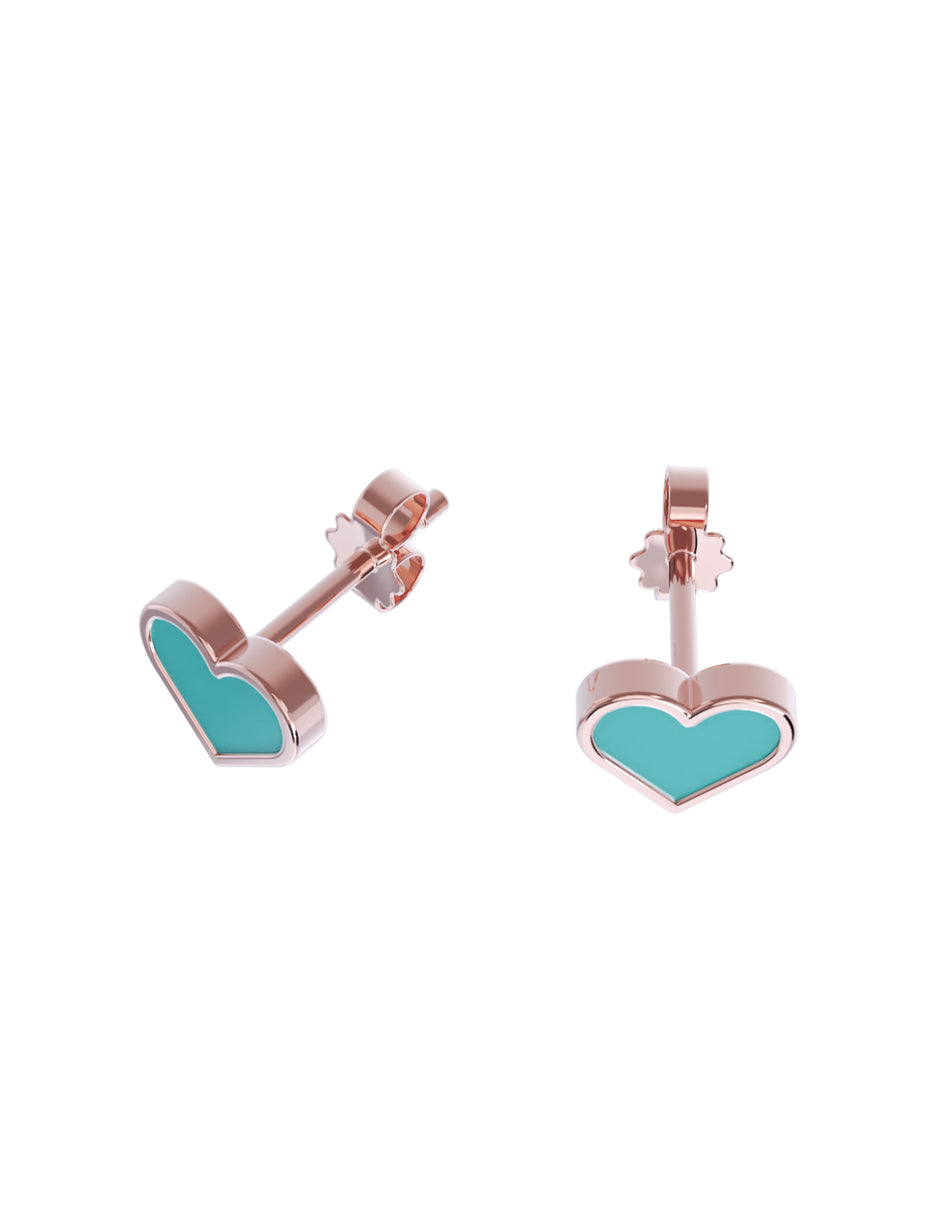 Aretes de Oro 14k con acabado esmaltado (A4905-E)-5