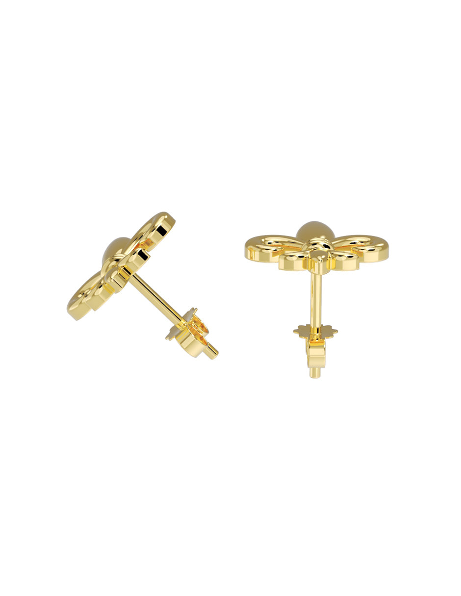Aretes de Oro 14k con acabado pulido (A4981-E)-1