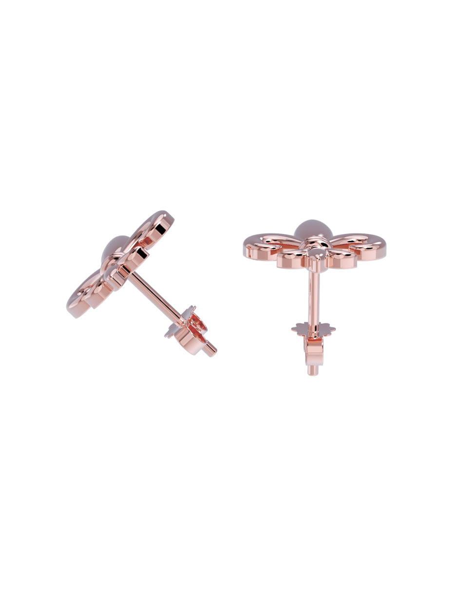 Aretes de Oro 14k con acabado pulido (A4981-E)-4