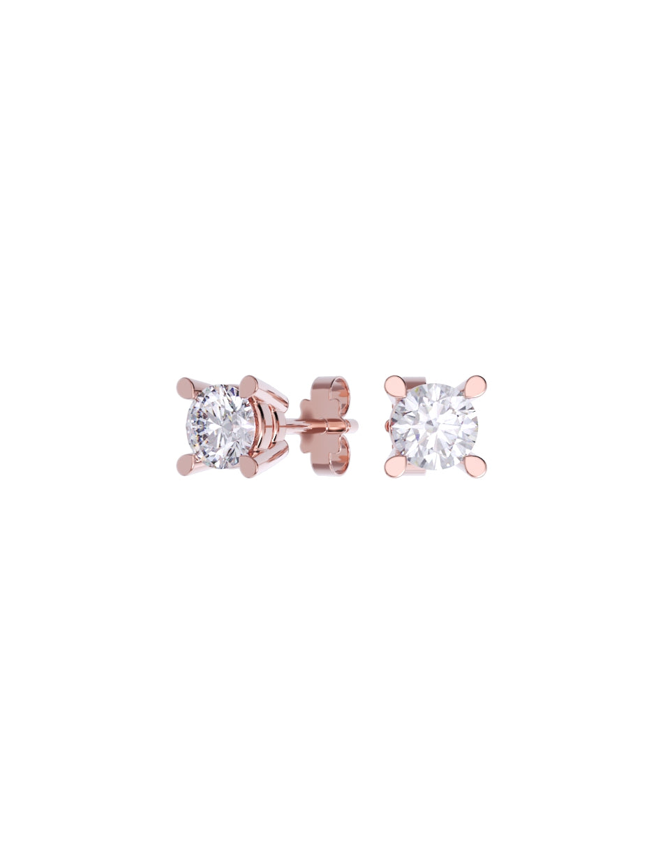 Aretes de Oro 14k con acabado pulido Zirconia Blanca (Z5061-20-E)-6